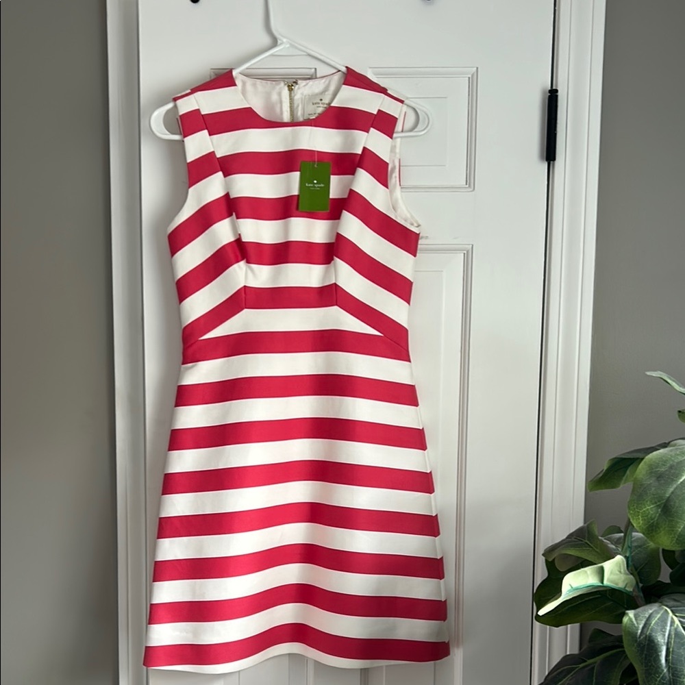 Kate Spade Red and White A-Line Mini Dress